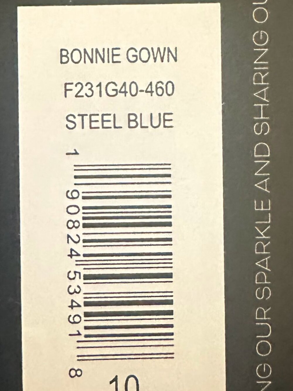Sachin + Babi One-Shoulder Bow Gown in Steel Blue - Picture 4 of 6